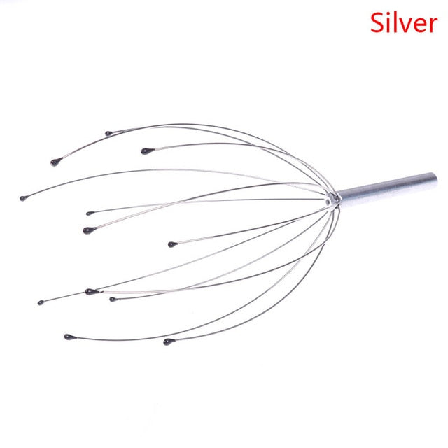 1PCS Unisex Octopus Head Scalp Relaxation Massage Pain Relief Body Massager Stress Release Relaxing Claw Metal Massager Device