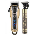 Professional Men's Hair Clipper Electric Beard Trimmer Kit LED Display Hair Cutting Blade USB Rechargeable Machine Hair Styling