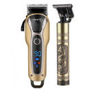 Professional Men's Hair Clipper Electric Beard Trimmer Kit LED Display Hair Cutting Blade USB Rechargeable Machine Hair Styling