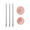 4PCS  Acne Blemish Remover Blackhead Extractor Black Dots Cleaner Needles Set Black Spots Pore Cleanser Tool   Rose Gold Sliver