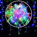 Christmas lights waterfall outdoor decoration 5M droop 0.4-0.6m led lights curtain string lights party garden eaves decoration