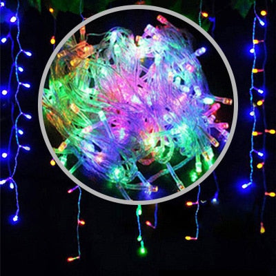 Christmas lights waterfall outdoor decoration 5M droop 0.4-0.6m led lights curtain string lights party garden eaves decoration