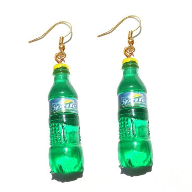 30 Style Cute Bottle Earrings Girls Women Dangle Jewelry Gift Lovely Cola Vodka Whisky Beer Red Wine New Interesting Fashion
