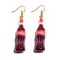 30 Style Cute Bottle Earrings Girls Women Dangle Jewelry Gift Lovely Cola Vodka Whisky Beer Red Wine New Interesting Fashion