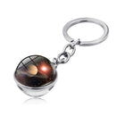Univers Planet Keychain Galaxy Nebula Space Glass Cabochon Key Chain Glass Ball Keyring Solar System Jewelry For Men For Women