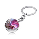 Univers Planet Keychain Galaxy Nebula Space Glass Cabochon Key Chain Glass Ball Keyring Solar System Jewelry For Men For Women