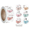 Thank You Stickers Labels Seals Thank You for Supporting My Small Business Stickers Roll Round Kraft Pink Black Labels For Shop