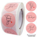 Thank You Stickers Labels Seals Thank You for Supporting My Small Business Stickers Roll Round Kraft Pink Black Labels For Shop