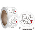 Thank You Stickers Labels Seals Thank You for Supporting My Small Business Stickers Roll Round Kraft Pink Black Labels For Shop