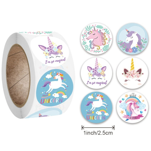 Encouragement Reward Stickers Unicorn Mermaid 18 Designs for Kids School Kindergarten Teachers Children Scrapbooking  Game Toy