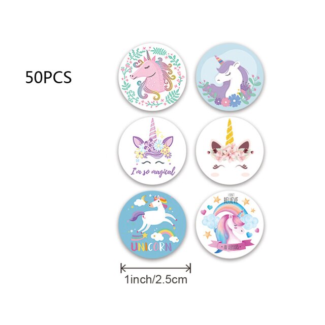 Encouragement Reward Stickers Unicorn Mermaid 18 Designs for Kids School Kindergarten Teachers Children Scrapbooking  Game Toy