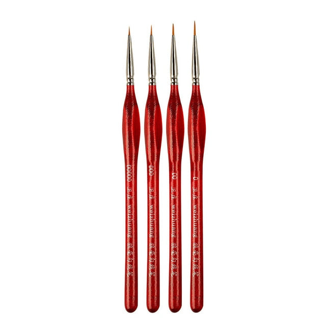 1Set Numbers Brushes Artistic Accessories Multipurpose Painting Supplies Sketch Pen Oil Painting Pens Red/Black Wooden
