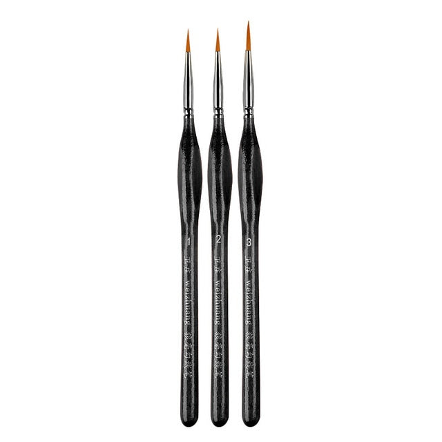 1Set Numbers Brushes Artistic Accessories Multipurpose Painting Supplies Sketch Pen Oil Painting Pens Red/Black Wooden