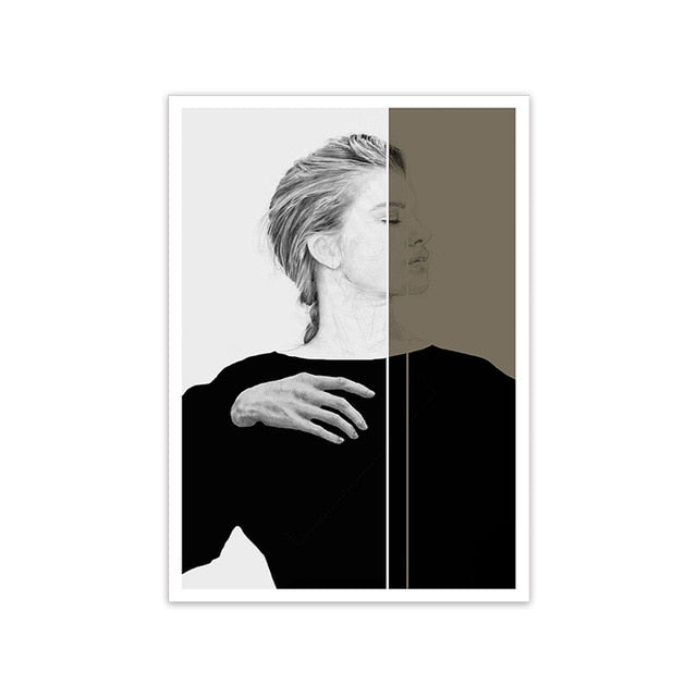 Fashion Flower Woman Poster And Print Coco Quotes Wall Art Canvas Painting Black White Vogue Pictures For Living Room Home Decor