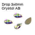 20 pcs Crystal AB Teardrop Nail Crystals Stones Drop Shape Flat Back Rhinestones For Glass 3D Nails Design Art Decorations