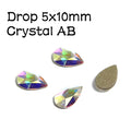 20 pcs Crystal AB Teardrop Nail Crystals Stones Drop Shape Flat Back Rhinestones For Glass 3D Nails Design Art Decorations