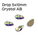 20 pcs Crystal AB Teardrop Nail Crystals Stones Drop Shape Flat Back Rhinestones For Glass 3D Nails Design Art Decorations