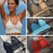 2021 New Triangle Bikini Top Woman Hollow Out Swimsuit Crochet Black Bikini Top Sexy Swimming Bra Large Female Swimwear S M L XL