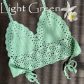 2021 New Triangle Bikini Top Woman Hollow Out Swimsuit Crochet Black Bikini Top Sexy Swimming Bra Large Female Swimwear S M L XL