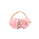 Balleenshiny Infant Child Hair Band Three-dimensional Alloy Rhinestone Crown Headdress Baby Girl Mesh Elastic Headband Turban