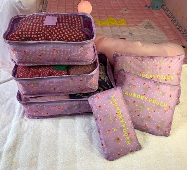 8pcs Set Travel Organizer Storage Bags Suitcase Packing Set Storage Cases Portable Luggage Organizer Clothes Shoe Tidy Pouch Bag