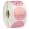 50pcs Round Pink Business Label Stickers Paper Cute Thank You Stickers for Baking Packaging Seal Labels Stationery Stickers