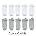 10 Pairs Women  Breathable Sports socks Solid Color Boat Comfortable Cotton Ankle Socks  Wholesale