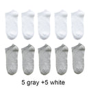 10 Pairs Women  Breathable Sports socks Solid Color Boat Comfortable Cotton Ankle Socks  Wholesale