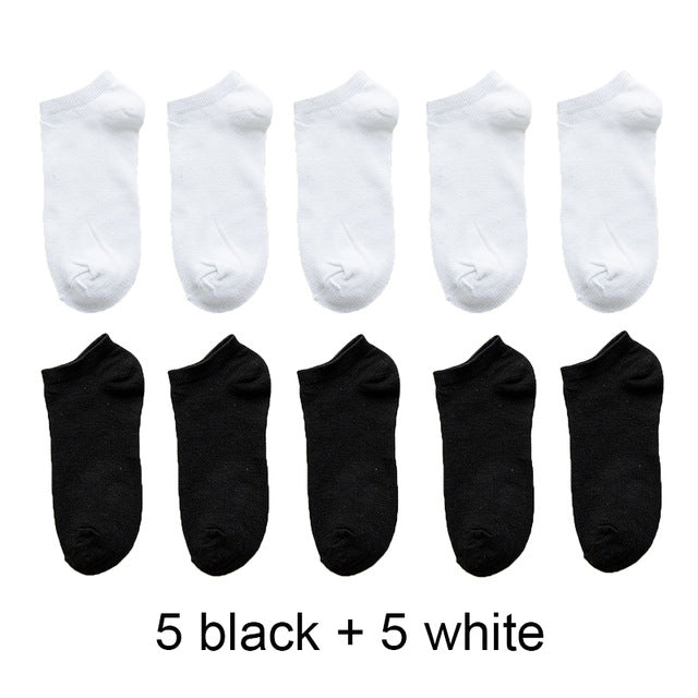 10 Pairs Women  Breathable Sports socks Solid Color Boat Comfortable Cotton Ankle Socks  Wholesale