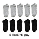 10 Pairs Women  Breathable Sports socks Solid Color Boat Comfortable Cotton Ankle Socks  Wholesale