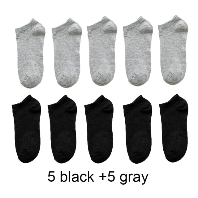 10 Pairs Women  Breathable Sports socks Solid Color Boat Comfortable Cotton Ankle Socks  Wholesale