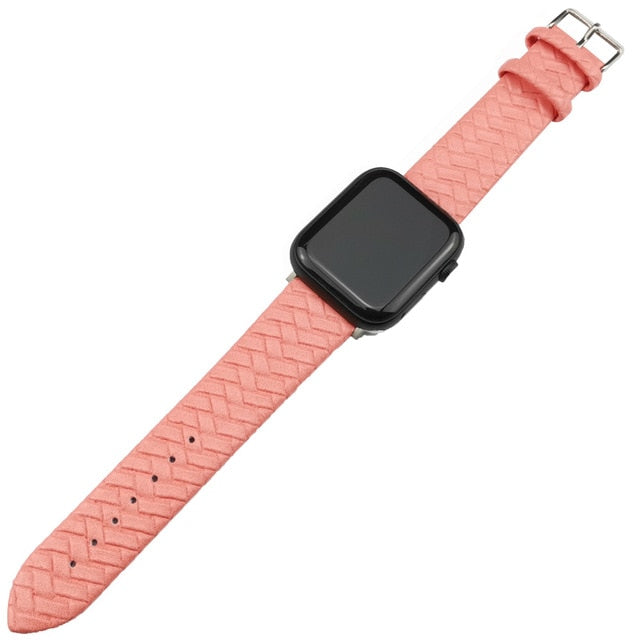 Casual Leather Band Loop Strap For Apple Watch 4 3 2 1 38mm 40mm Men Leather Watch Band for iwatch 5 44mm 42mm Bracelet