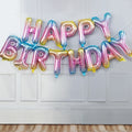 Happy Birthday Balloons Party Supplies Decoration Letter Helium Foil Balloons Globos Balony Banner Baby Shower Latex Balloons