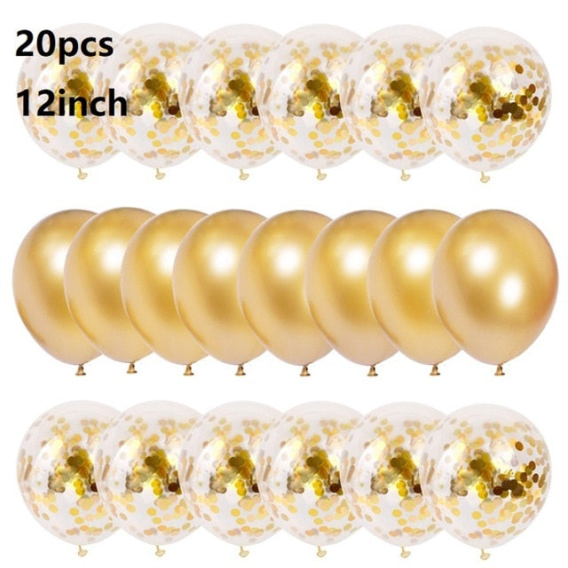 Happy Birthday Balloons Party Supplies Decoration Letter Helium Foil Balloons Globos Balony Banner Baby Shower Latex Balloons