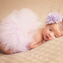 Cute Princess Newborn Photography Props Infant Costume Outfit with Flower Headband Baby Girl Summer Dress