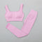 Seamless Yoga Suit Sports Set Gym Clothes Fitness Women Long Sleeve Crop Top High Waist Leggings Ribbed Workout Set Tracksuits