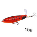 GOBYGO 1PCS Whopper Popper 10cm/14cm Fishing Lure Artificial Bait Hard Soft Rotating Tail Fishing Tackle Geer Pesca