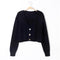 Autumn Winter Short High Waist Solid Color Sweater Women Single-breasted Knit Cardigan Small Sweter Women Jacket New Top Femme