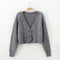 Autumn Winter Short High Waist Solid Color Sweater Women Single-breasted Knit Cardigan Small Sweter Women Jacket New Top Femme
