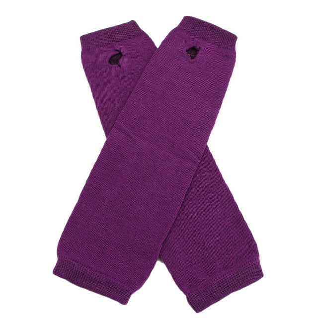 2021 Fashion Women Lady Striped Elbow Gloves Warmer Knitted Long Fingerless Gloves Elbow Mittens Christmas Accessories Gift
