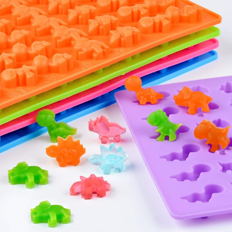 Multi-Purpose Cute Little Dinosaur Silicone Mold Chocolate Mold Ice Tray Mold Soft Candy Mold DIY Kitchen Cake Mold Tool