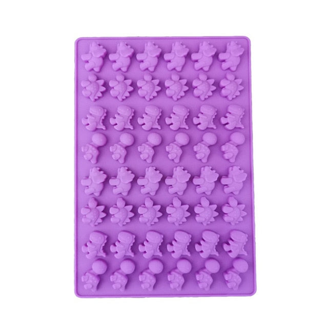 Multi-Purpose Cute Little Dinosaur Silicone Mold Chocolate Mold Ice Tray Mold Soft Candy Mold DIY Kitchen Cake Mold Tool