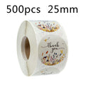 500Pcs/Roll  Thank You Stickers Handmade Sticker Circle Stationery thank you for your order Gift Seal Labels thank you sticker
