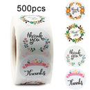 500Pcs/Roll  Thank You Stickers Handmade Sticker Circle Stationery thank you for your order Gift Seal Labels thank you sticker