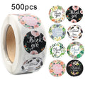 500Pcs/Roll  Thank You Stickers Handmade Sticker Circle Stationery thank you for your order Gift Seal Labels thank you sticker