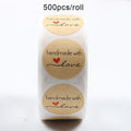 500Pcs/Roll  Thank You Stickers Handmade Sticker Circle Stationery thank you for your order Gift Seal Labels thank you sticker