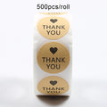 500Pcs/Roll  Thank You Stickers Handmade Sticker Circle Stationery thank you for your order Gift Seal Labels thank you sticker