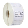 500Pcs/Roll  Thank You Stickers Handmade Sticker Circle Stationery thank you for your order Gift Seal Labels thank you sticker