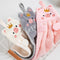 1Pcs  Soft Korean Style Hand Towel Cartoon Pig Embroidery Handkerchief for Household Wall Mounted Kitchen Supplies