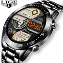 LIGE 2021 New Full circle touch screen Mens Smart Watches IP68 Waterproof Sports Fitness Watch Man Luxury Smart Watch for men
